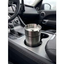 SCHAINA Premium 304 Paslanmaz Çelik Araç Içi Küllük - Koku Hapsetme Özellikli, Dumansız Bardaklık Tipi Oto Küllüğü 11.5CMX7CM