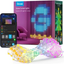 Govee Rgbıc Wifi & Bt Akıllı Perde Aydınlatma 1.5X2M - 520 Led, Müzik Senkronizasyonu, Sesli Komut Desteği, IP65 Su Geçirmez, Dıy Modu ve 86+ Sahne Efektiyle Dekoratif Iç/dış Mekan Şerit LED