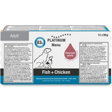 Platinum Balıklı ve Tavuklu Yaş Köpek Maması 90GR