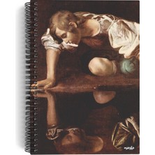 miosho Michelangelo Merisi Da Caravaggio/narcissus, 1597-99 | Spiralli Defter 16 | A5 | Çizgisiz |100 Sayfa