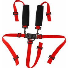 Tois Mama Sandalyesi Pratik Emniyet Kemeri 5 Nokta Kilitli ( 2 Adet Omuz Pedi Hediyeli) Kırmızı