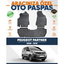 Alberto Rossi Alberto Rossı Peugeot Partner Tepe 2008+2018 3D Havuzlu Paspas
