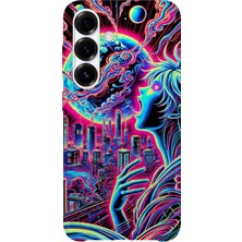 Karsu Design Samsung Galaxy S24 Uyumlu Baskılı Şeffaf Telefon Kılıfı | Koleksiyon: Vaporwave Retro