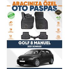 Alberto Rossi Alberto Rossı Volkswagen Golf 8 Manuel 2021+ 3D Havuzlu Paspas