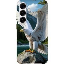 Karsu Design Samsung Galaxy S24 Plus Uyumlu Baskılı Şeffaf Telefon Kılıfı | Koleksiyon: Freedom Eagle