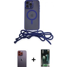 İlk El Grup Ieg™ iPhone 12 Pro Max Kılıf Eksen Özel Seri - Şeffaf 360 Full Body Arka Koruyucu + Turuncu Neon Fosforlu Kamera Lens