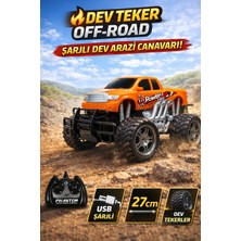 Trendzone Rc Off-Road Arazi Arabası 27CM Şarjlı Uzaktan Kumandalı Büyük Tekerlekli Full Fonksiyon Oyuncak Araba