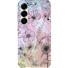 Karsu Design Samsung Galaxy A36 Uyumlu Baskılı Şeffaf Telefon Kılıfı | Koleksiyon: Boho Floral