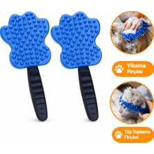 Kotenart Kedi Köpek Yıkama ve Tüy Toplama Fırçası Silikon Masaj Tarak