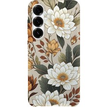 Karsu Design Samsung Galaxy A37 Uyumlu Baskılı Şeffaf Telefon Kılıfı | Koleksiyon: Vintage Floral