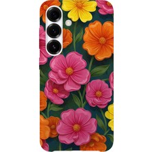Karsu Design Samsung Galaxy A13 Uyumlu Baskılı Şeffaf Telefon Kılıfı | Koleksiyon: Pastel Flower Patterns