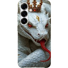 Karsu Design Samsung Galaxy S23 Plus Uyumlu Baskılı Şeffaf Telefon Kılıfı | Koleksiyon: Aesthetic Snake