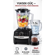 Bosch GS-2026 2in1 Blender Seti 1.5l Hazne 6 Bıçak Güçlü Motor Smoothie Buz Kırıcı Öğütücü