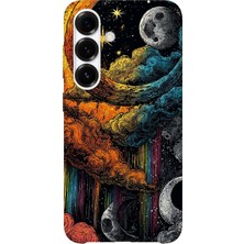 Karsu Design Samsung Galaxy A15 Uyumlu Baskılı Şeffaf Telefon Kılıfı | Koleksiyon: Moon Phases