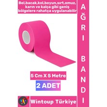 Wintoup #ağrıbandı Uzun Süre Etki Kas Bel Bacak Kol Boyun Sırt Omuz Karın Kalça Pembe Isı Ağrı Bandı 2 Adet