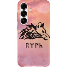 Karsu Design Samsung Galaxy A24 Uyumlu Baskılı Şeffaf Telefon Kılıfı | Koleksiyon: Grey Wolf Turkish Symbol