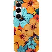 Karsu Design Samsung Galaxy A55 Uyumlu Baskılı Şeffaf Telefon Kılıfı | Koleksiyon: Pastel Flower Patterns