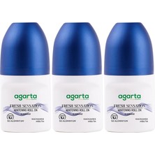 Agarta Roll-On Erkek 50 ml Fresh Sensatıon (24 Saat Etkili Ter Kokusu Önleyici) (3 Lü Set)