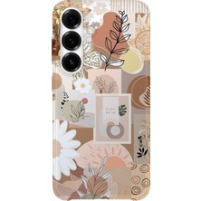 Karsu Design Samsung Galaxy A25 Uyumlu Baskılı Şeffaf Telefon Kılıfı | Koleksiyon: Minimal Floral Line Art
