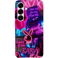 Karsu Design Samsung Galaxy A25 Uyumlu Baskılı Şeffaf Telefon Kılıfı | Koleksiyon: Neon Light Designs