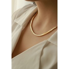 Aydın Kuyumculuk 14 Ayar Altın,sıralı Küp Kolye AGKLY664