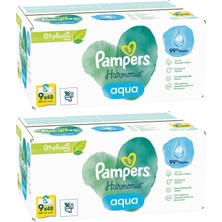 Prima Pampers Harmonie Islak Havlu Mendil Aqua Pure 48 Yaprak 18 Li Set (864 Yaprak) Organik Pamuk