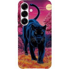 Karsu Design Samsung Galaxy S25 Fe Uyumlu Baskılı Şeffaf Telefon Kılıfı | Koleksiyon: Minimal Black Panther