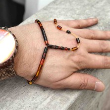 İnan Tesbih Full Kesme Bilek Boy Usta Yapımı Ateşi Kehribar Tesbih