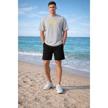 Alexander Gardi Bisiklet Yaka  3D Puf Baskılı Oversize T-Shirt