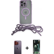 İlk El Grup Ieg™ iPhone 12 Pro Max Kılıf Eksen Özel Seri - Şeffaf 360 Full Body Arka Koruyucu + Turuncu Neon Fosforlu Kamera Lens