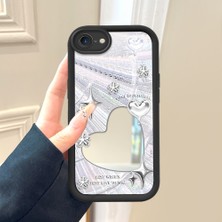 HONTINGA iPhone Se 2020 ile Uyumlu Aynalı Kılıfı Düşüme Önleyici Basitlik Anti Düşme Kamera Korumali Yıldız Desen Yumuşak Silikon Telefon Kılıfı Kadın ve Erkek Için Uygundur K2-9117