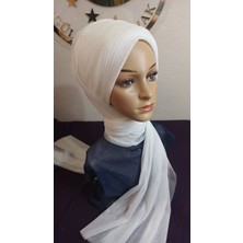 Simsiz Beyaz Sarma Şal Model Duvak,hazır Duvak,düğün,hazır Şal,hazır Türban,abiye Şal,sünnet,nişan,söz