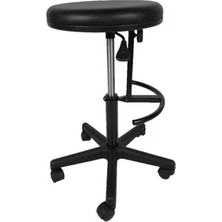 Vivense Goldsit Mega Yarım Çemberli Tabure 000 P, Siyah Deri