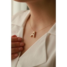 Aydın Kuyumculuk 14 Ayar Altın,balon A Harfi Kolye AGKLY688