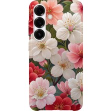 Karsu Design Samsung Galaxy A54 Uyumlu Baskılı Şeffaf Telefon Kılıfı | Koleksiyon: Pastel Flower Patterns