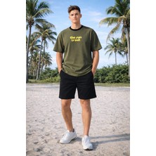 Alexander Gardi Bisiklet Yaka  3D Puf Baskılı Oversize T-Shirt