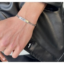 Bakım Marketi Kişiye Özel Isim Baskılı Unisex Çelik Bileklik  Sevgiliye Arkadaşa  Hediye