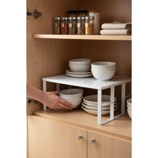 Reoona Dolap Içi Düzenleyici Raf Tabak Bardak Rafı Metal Raf