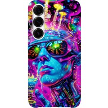 Karsu Design Samsung Galaxy A72 Uyumlu Baskılı Şeffaf Telefon Kılıfı | Koleksiyon: Vaporwave Retro
