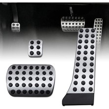 KSB Store Mercedes W204-W207-W211-W212-W215-W220-E250 Uyumlu Geçme Otomatik Pedal Seti 3 Parça Siyah Krom