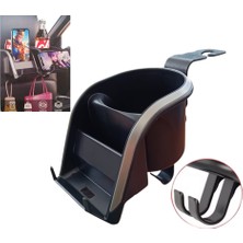 KSB Store Koltuk Arkası Telefon Bardak Tutucu Organizer Siyah Y-910