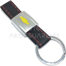 Chevrolet Derili Ortası Metal Oto Anahtarlık Siyah Krom