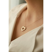 Aydın Kuyumculuk 14 Ayar Altın,kalpli Kolye AGKLY674