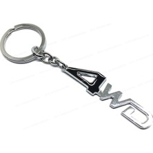 4WD Metal Oto Anahtarlık Siyah Krom
