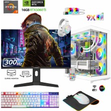 Apphirex Prime W63 Ryzen 7 5700X 32GB Ram 1tb M2 SSD RTX5060Tİ 16GB 27'' 300Hz Beyaz Masaüstü Oyuncu Bilgisayarı