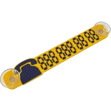 Araç Cam Önü Telefon Numaratörü Park Tel Pleksi Sarı Lacivert