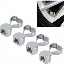 Kalpli Alüminyum Sibop Kapağı 4'lü Set Krom