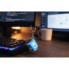 Goka 3D Craft Frontend & Tasarımcı Özel Tasarım: 3D Css Logosu ve Mavi Detaylı Kahve Bardağı Anahtarlık