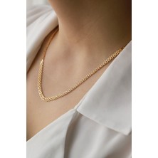 Aydın Kuyumculuk 14 Ayar Altın,4 mm En Bismark Kolye AGKLY711