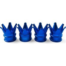 KSB Store Kral Tacı Alüminyum Sibop Kapağı 4'lü Mavi
